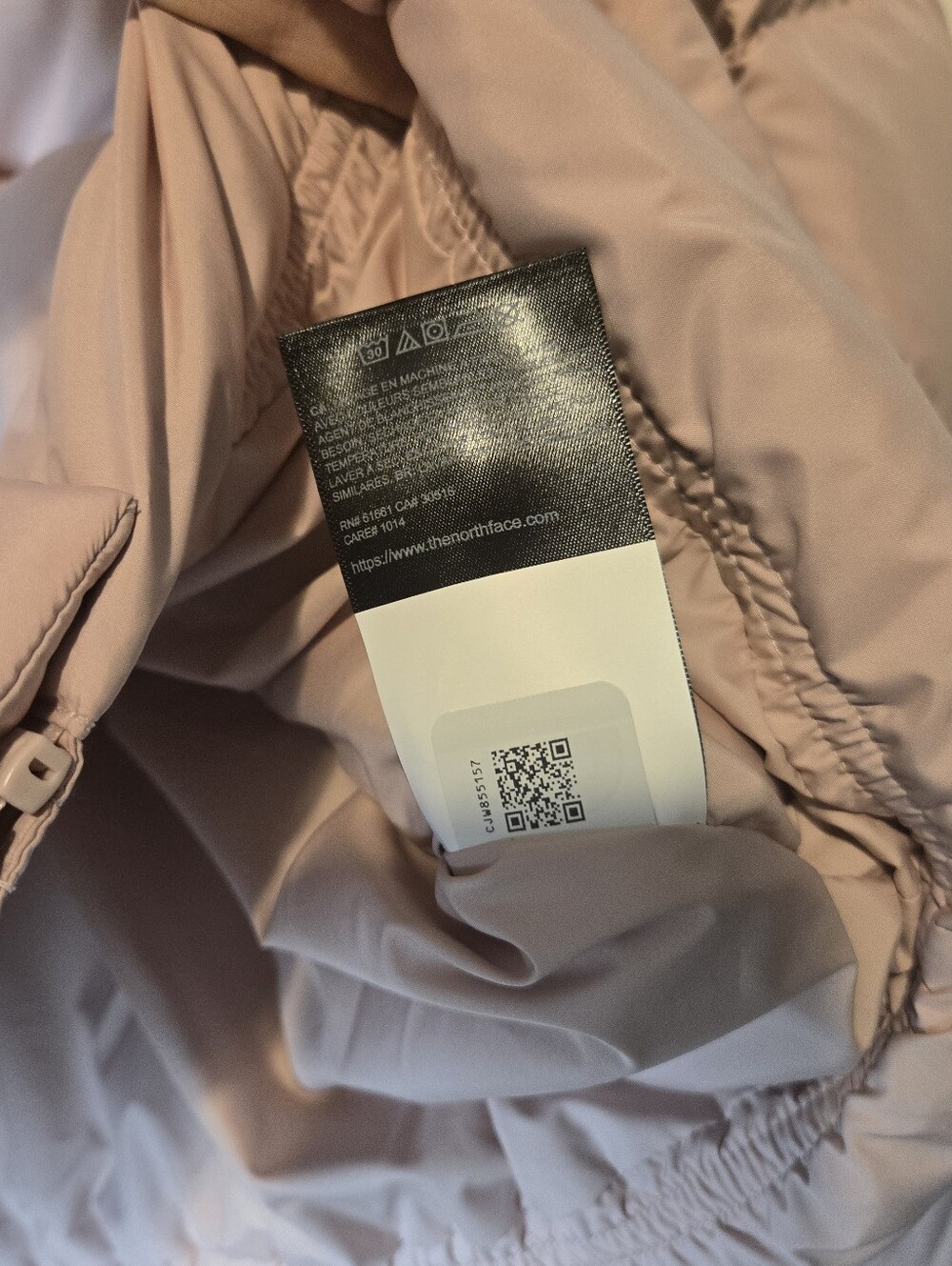 NWT The North Face Light Pink Moss Hooded Baltic Down Puffer Jacket Coat Sz XL - Picture 7 of 14